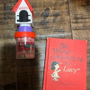 Snoopy Doghouse Candy Dispenser and Book Set